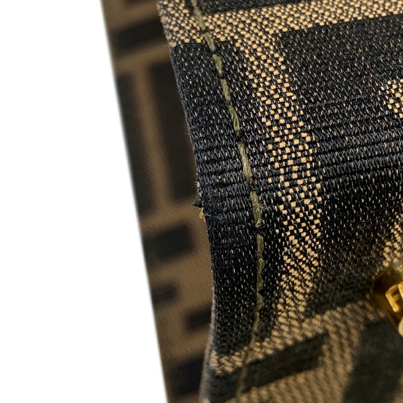FENDI Zucca Pattern 2WAY Handbag Canvas Brown - Picture 3 of 8